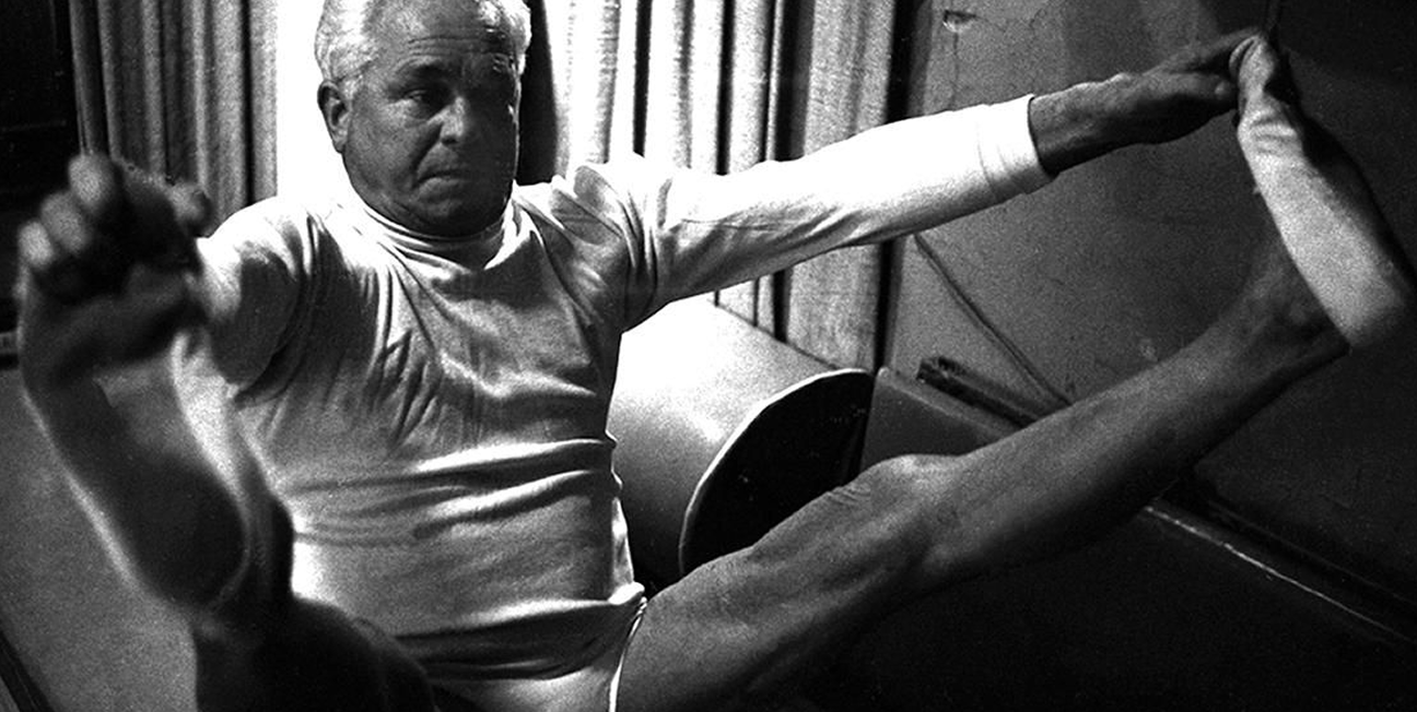 Joseph Pilates practicing Contrology